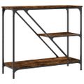 vidaXL Konzolový stolík dymový dub 88,5x30x75 cm kompozitné drevo