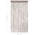 vidaXL Záclona macrame sivo-hnedá 140x240 cm bavlna