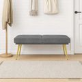 vidaXL Dvojvrstvová lavica Tmavosivá 120 x 45 x 46 cm Zamat