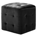 vidaXL Taburetky 2 ks čierne 30x30x30 cm semišová látka