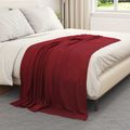 vidaXL Prikrývky na hodenie 24 ks Bordeaux červená 170 x 130 cm Flís