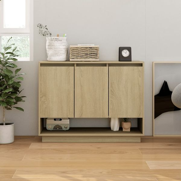 vidaXL Komoda, dub sonoma 97x31x75 cm, kompozitné drevo