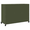 vidaXL Komoda olivovozelená 100,5x39x72 cm oceľ