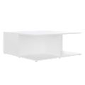 vidaXL Konferenčný stolík lesklý biely 80x80x31cm drevotrieska