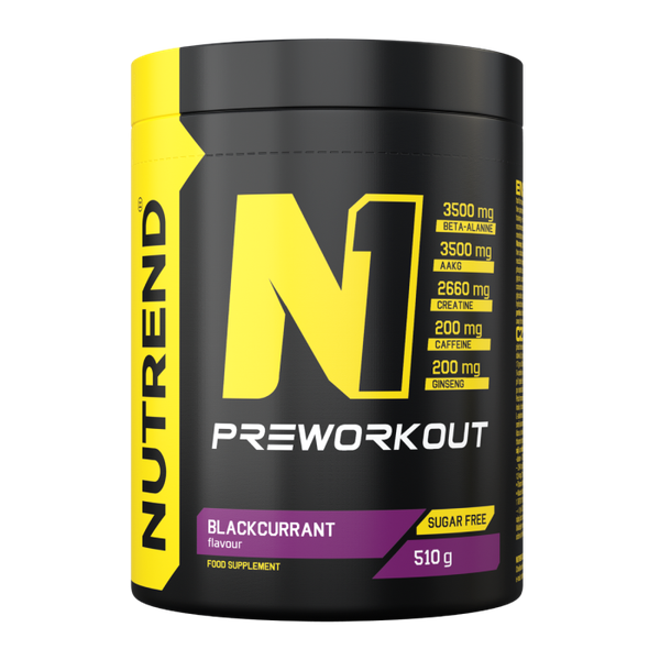 N1 Pre-Workout - Nutrend, čierne ríbezle, 510 g