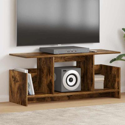 vidaXL TV stolík Dymová dub 102 x 35 x 45 cm Kompozitné drevo