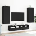 vidaXL TV nástenná skrinka čierna 40,5x30x102 cm kompozitné drevo
