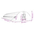 vidaXL Fóliovník s oceľovým rámom zelený 108 m² 18x6x2,85 m