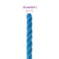 vidaXL Pracovné lano modré 10 mm 50 m polypropylén