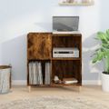 vidaXL Skrinka na platne dymový dub 84,5x38x89 cm kompozitné drevo