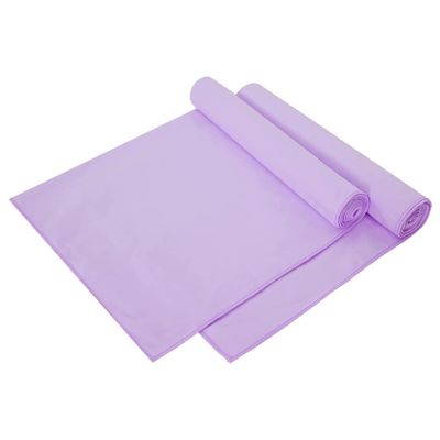 vidaXL Športové uteráky 2 pcs Fialová 140 x 70 cm Polyester a polyamid