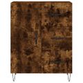 vidaXL Vysoká skrinka dymový dub 69,5x34x180 cm spracované drevo