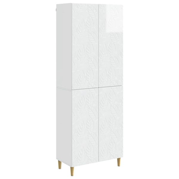 vidaXL Sada skríň 2 pcs Biela s vysokým leskom Kompozitné drevo