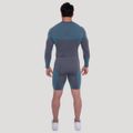 Bezšvové tričko s dlhým rukávom OG1 Grey/Blue - GymBeam, veľkosť L