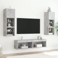 vidaXL TV skrinka s LED svetlami betónovo sivá 60x30x30 cm