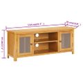 vidaXL TV skrinka 110x35x44 cm dubový masív