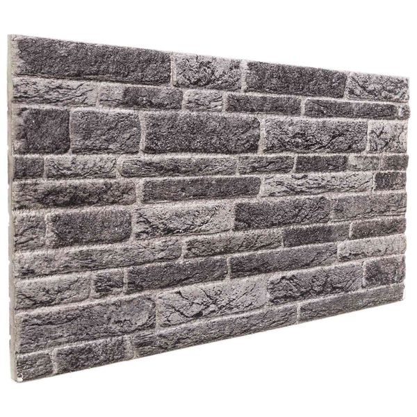 vidaXL Nástenné panely 10 pcs Antracitová 100 x 50 cm EPS pena