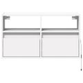 vidaXL TV nástenná skrinka s LED svetlami biela 80x31x45 cm