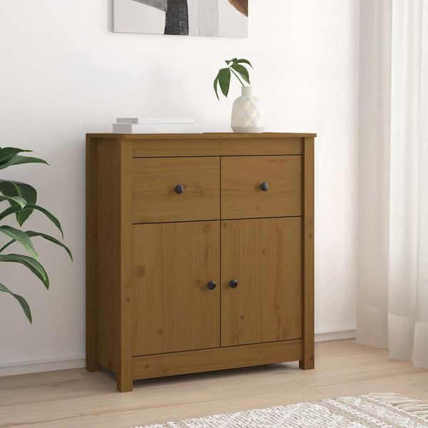 vidaXL Komoda medovo-hnedá 70x35x80 cm masívne borovicové drevo
