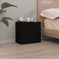 vidaXL Nástenné nočné stolíky 2 ks čierne 50x30x47 cm