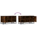 vidaXL Lavica na topánky dymový dub 100x40x53,5cm kompozitné drevo+kov