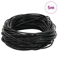 vidaXL Kožená šnúrka 1 Čierna Ø1,5 mm x 5 m Koža