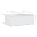 vidaXL Konferenčný stolík, biely 80x80x31 cm, kompozitné drevo