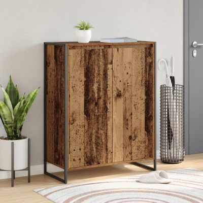 vidaXL Skriňa na topánky Staré drevo 79 x 36 x 100 cm Kompozitné drevo