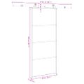 vidaXL Posuvné dvere s kovaním ESG sklo a hliník 90x205 cm