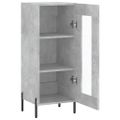vidaXL Komoda betónovo sivá 34,5x34x90 cm spracované drevo
