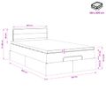 vidaXL Polohovací postel s matrací Čierna 120 x 200 cm Látka