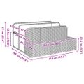 vidaXL Úložný plavák pri bazéne, béžový, 110x100x57 cm, polyratan
