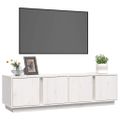vidaXL TV skrinka biela 140x40x40 cm masívna borovica