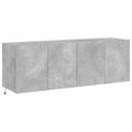 vidaXL TV nástenné skrinky s LED svetlami 2 ks betón. sivé 60x35x41 cm
