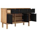 vidaXL Komoda OTTA Hnedá a čierna 114 x 43 x 73,5 cm