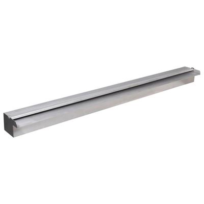 Obdĺžniková bazénová fontána/vodopád s LED, nehrdzavejúca oceľ 90 cm