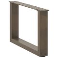 vidaXL Nohy konferenčného stolíka v tvare U, 2 ks, prírodná oceľ, 50 x (30-31) cm, oceľ