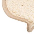 vidaXL Schodové rohože 5 ks 65x21x4 cm krémové, polkruhové, veľké