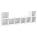 vidaXL TV skrinky 4 ks, biele 72x35x36,5 cm, kompozitné drevo