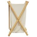 vidaXL Kôš na bielizeň krémovobiely 41,5x36x63,5 cm bambus