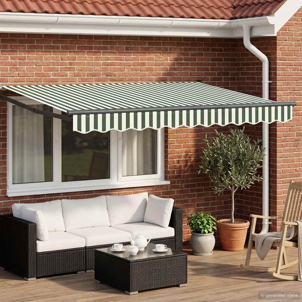 vidaXL Ručná vysúvacia markíza s LED 3 x 2 m 100% polyester a hliník