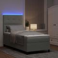 vidaXL LED box s pružinami Svetlosivá 100 x 200 cm Zamat