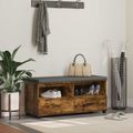 vidaXL Predsieňová lavica Údený Dub 100 x 38 x 46 cm