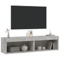 vidaXL TV skrinky s LED svetlami 2 ks betónové sivé 60x30x30 cm