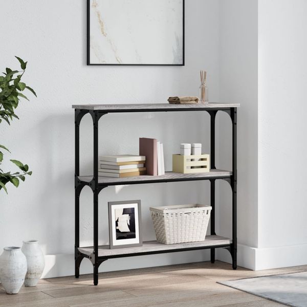 vidaXL Konzolový stolík sivý sonoma 75x22,5x75 cm kompozitné drevo