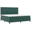 vidaXL Posteľ s pružinovým rámom Tmavozelená 200 x 200 cm Zamat