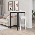 vidaXL Barový stôl Biela 70 x 70 x 105 cm Masívne borovicové drevo
