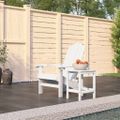 vidaXL Záhradná stolička Adirondack so stolíkom HDPE biela
