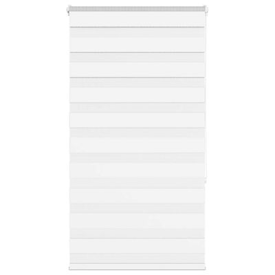 vidaXL Zebra roleta biela 80x150 cm šírka látky 75,9 cm polyester