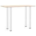 vidaXL Nohy barového stola 4 ks biele 110-112 cm oceľové